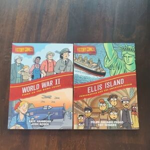 History Comics Set: World War II & Ellis Island